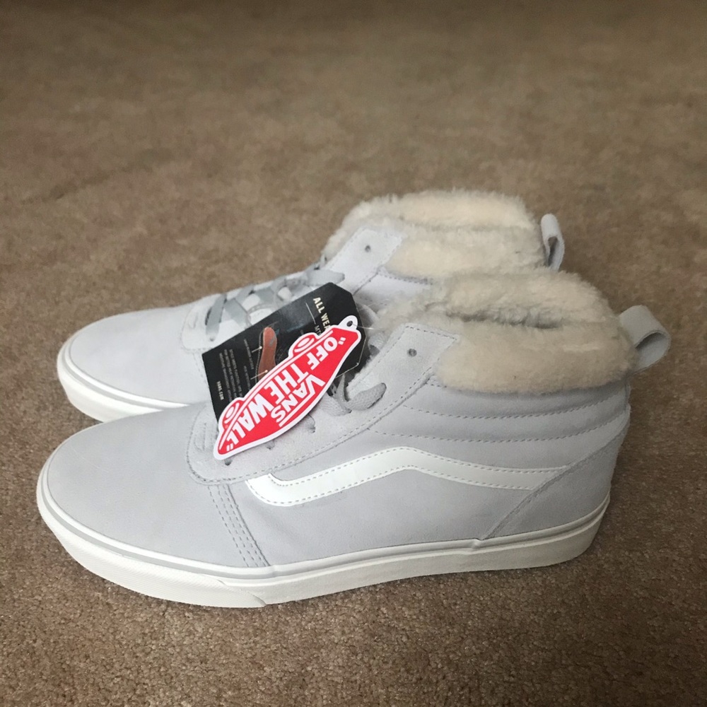 Grey Fuzzy Vans